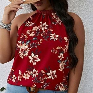 Womens Boho Halter Sleeveless Top